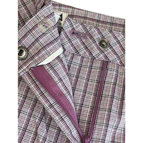 Annika Cutter & Buck Purple Plaid Golf Shorts Women's Size 4 Midrise 12" Inseam - Picture 6 of 8